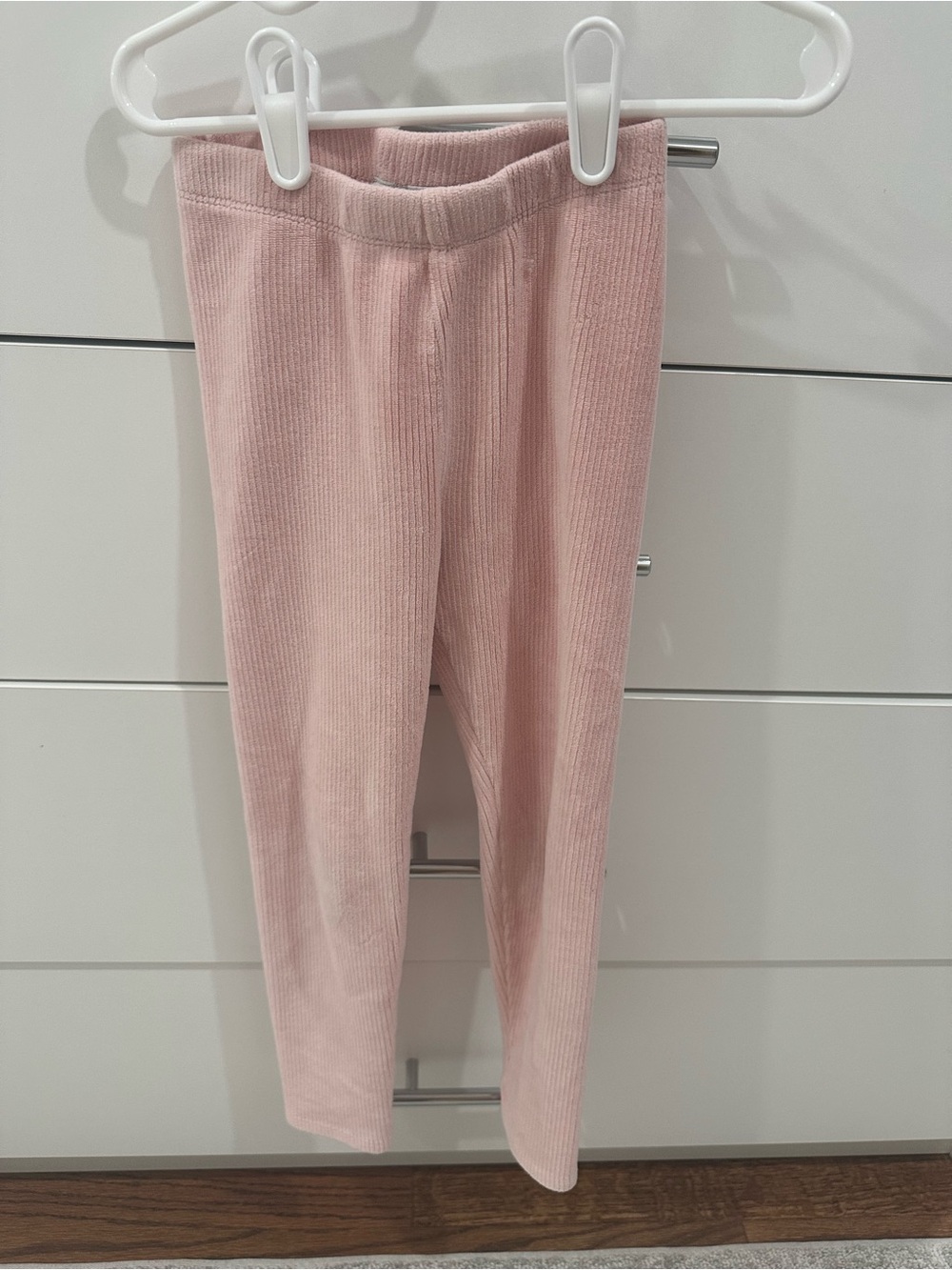 Janie and Jack Light Pink Ribbed Leggings Size 5